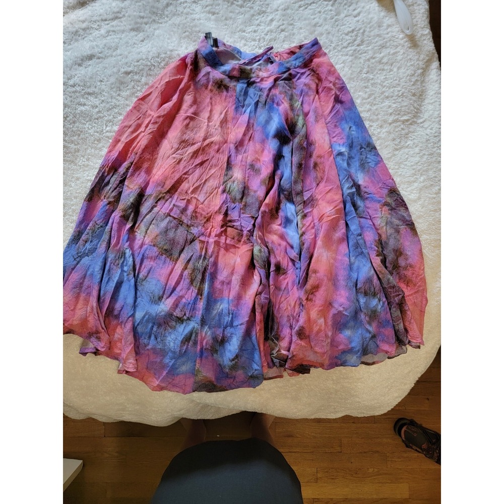 Anthropologie‎ Bl^nk Blank London Joni Tie-Dye Maxi Bias Twirl Skirt Size SMALL
